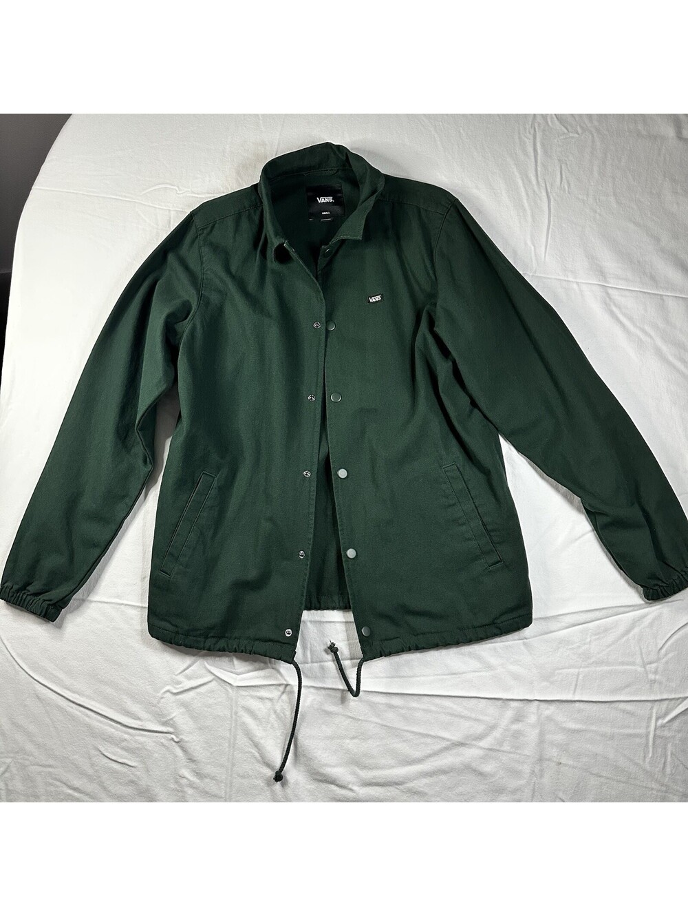 Vans Green Button Up Jacket Skateboarding Brand Oversized Size S